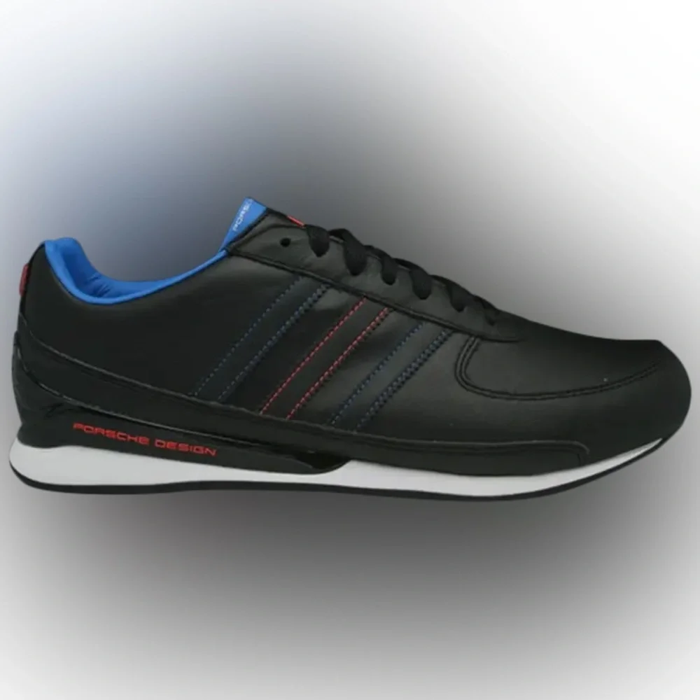NWT Adidas Porsche Design TR 1.1 Black Bluebird Men's Size 11.5 LaceUp Red Drive